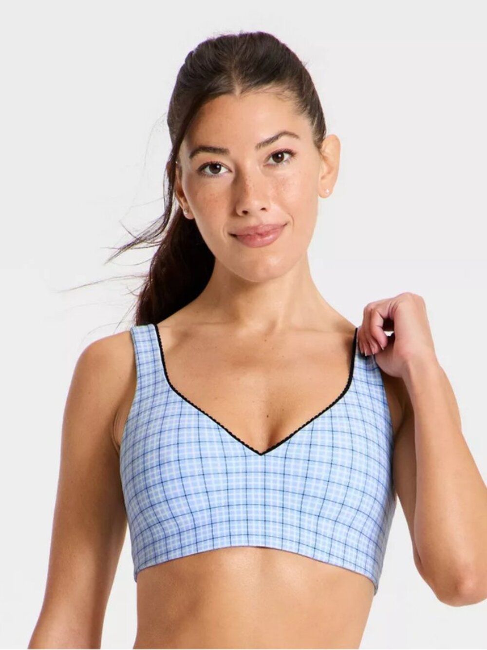 Everyday Soft Light Support Printed Scallop Trim Sports Bra - All In Motion L